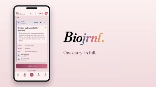 One entry in full, Blush theme, 16:9