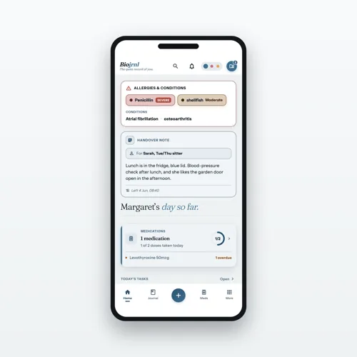 A managed profile’s home screen, square
